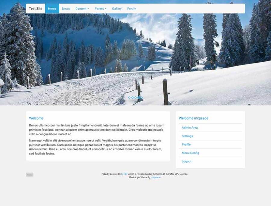 e107 Bootstrap CMS Open Source